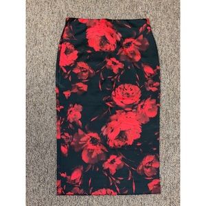 Rose Pencil Skirt